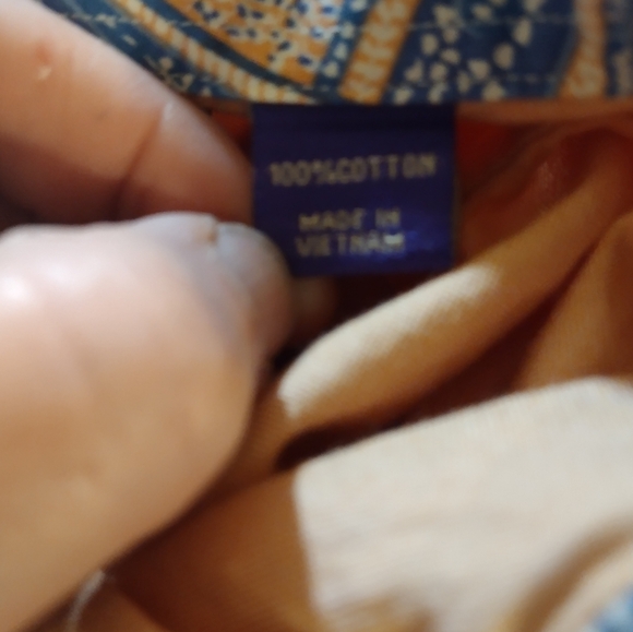 Peach Shirt with Blue Accents - Picture 7 of 7